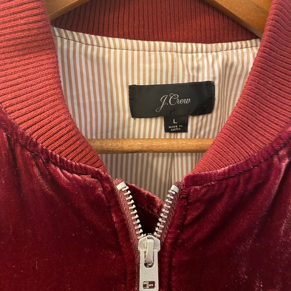 Jcrew burgundy velvet jacket - Picture 2 of 4